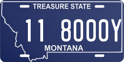 MT license plate 118000Y