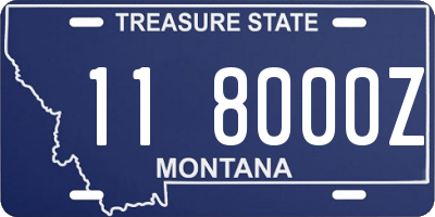MT license plate 118000Z