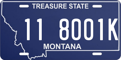 MT license plate 118001K