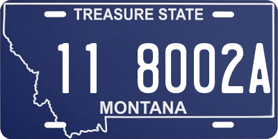 MT license plate 118002A