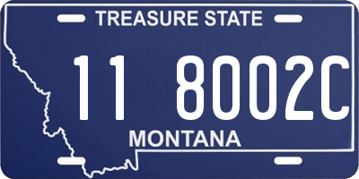 MT license plate 118002C