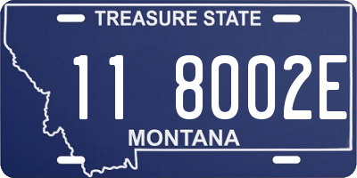 MT license plate 118002E