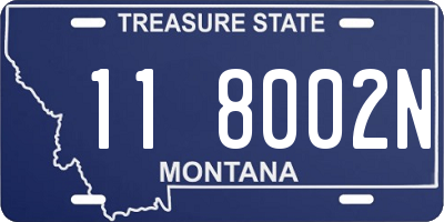 MT license plate 118002N