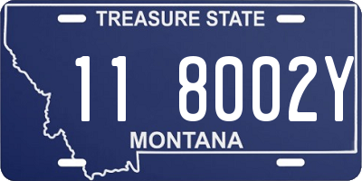 MT license plate 118002Y