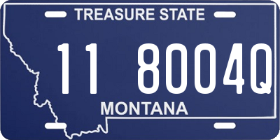 MT license plate 118004Q