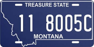 MT license plate 118005C