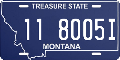 MT license plate 118005I