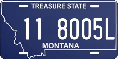 MT license plate 118005L