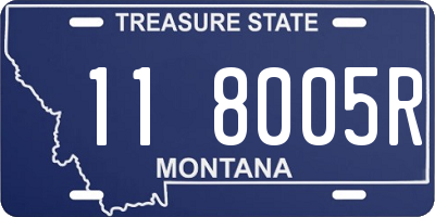 MT license plate 118005R