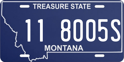 MT license plate 118005S