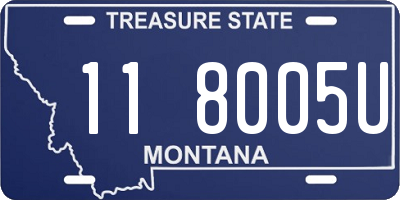 MT license plate 118005U