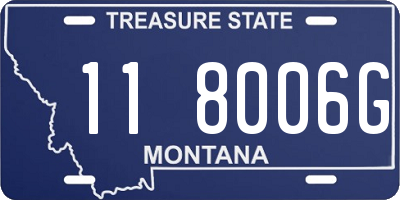 MT license plate 118006G
