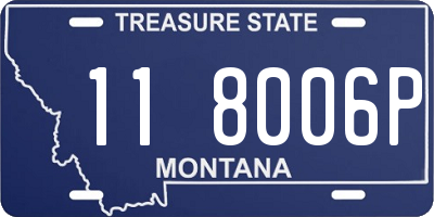 MT license plate 118006P