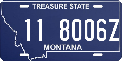 MT license plate 118006Z