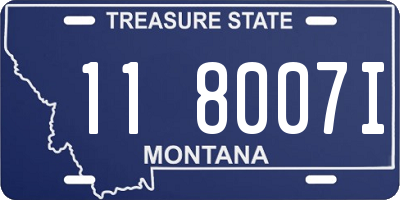 MT license plate 118007I