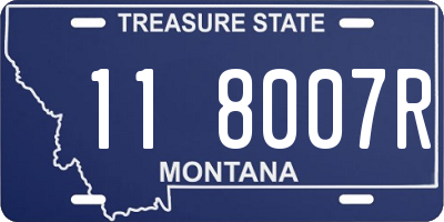 MT license plate 118007R