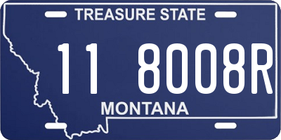 MT license plate 118008R
