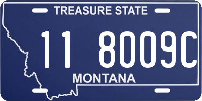 MT license plate 118009C