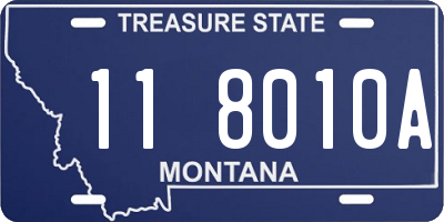 MT license plate 118010A