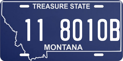 MT license plate 118010B