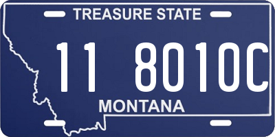 MT license plate 118010C