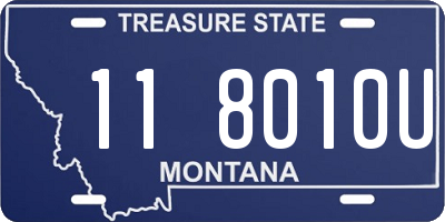 MT license plate 118010U