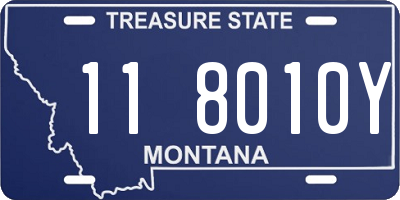 MT license plate 118010Y