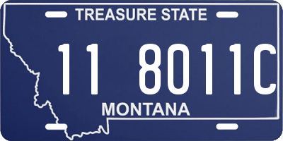 MT license plate 118011C