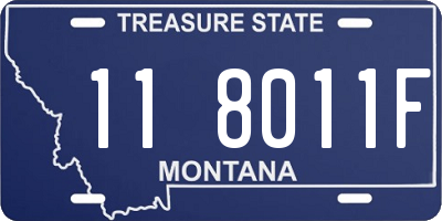 MT license plate 118011F