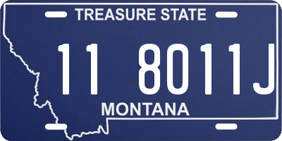 MT license plate 118011J