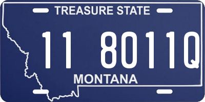MT license plate 118011Q