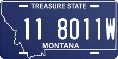 MT license plate 118011W