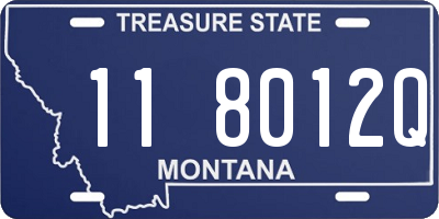 MT license plate 118012Q