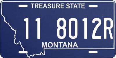 MT license plate 118012R