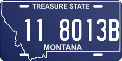 MT license plate 118013B