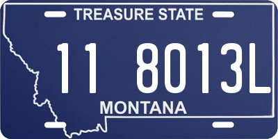 MT license plate 118013L
