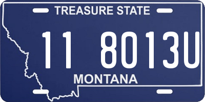 MT license plate 118013U