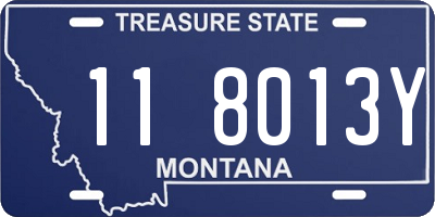 MT license plate 118013Y