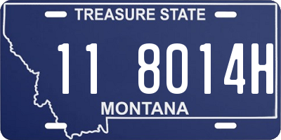 MT license plate 118014H