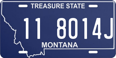 MT license plate 118014J
