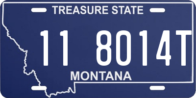 MT license plate 118014T