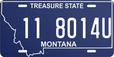 MT license plate 118014U