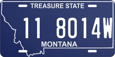 MT license plate 118014W