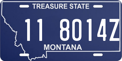 MT license plate 118014Z