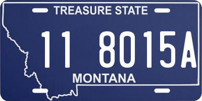 MT license plate 118015A