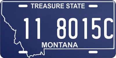 MT license plate 118015C