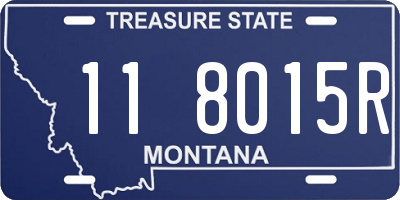 MT license plate 118015R