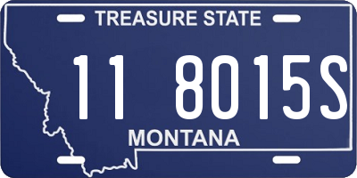 MT license plate 118015S