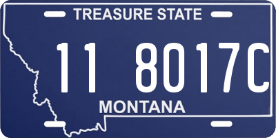 MT license plate 118017C