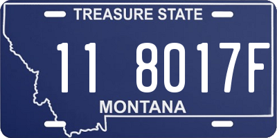 MT license plate 118017F